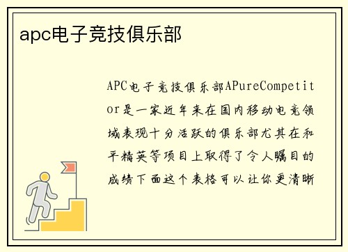apc电子竞技俱乐部